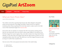 Tablet Screenshot of gigapixelartzoom.com